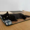 Cat Natural Cooling Mat Summer Pet Self Cooling Pad Cat Bed Mat For Dogs Indoor Rattan Weave Mat Sleeping Cat Bed 2