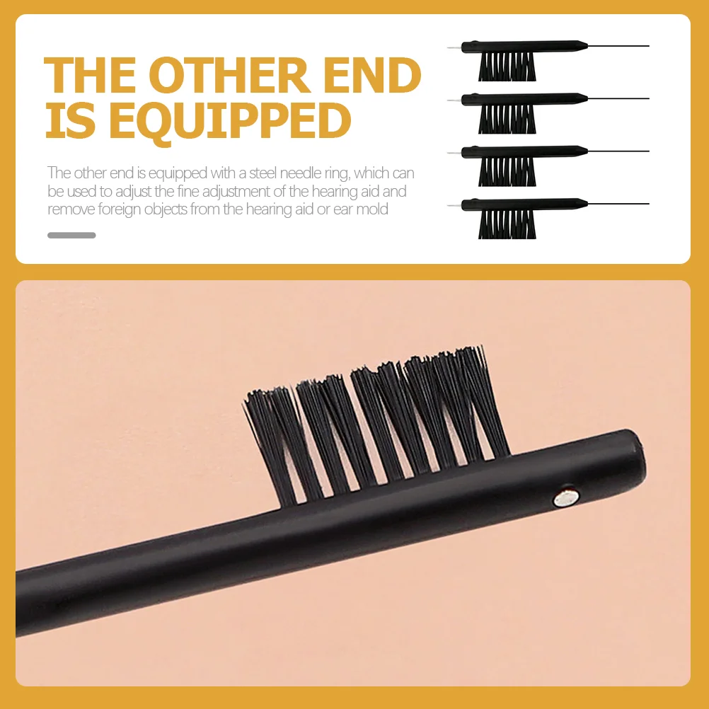 4pcs Safety Mini Professional Hearing Amplifier Brush Cleaning Brush Tool Tool Cleaning Cleaning Brush 6