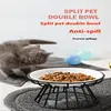 Food Water Treats For Cats &amp Doggie Cat Stand Bowl Dogs Supplies Ceramic Raised Pet Bowl Outdoor Feeding Drinking Accessories 2