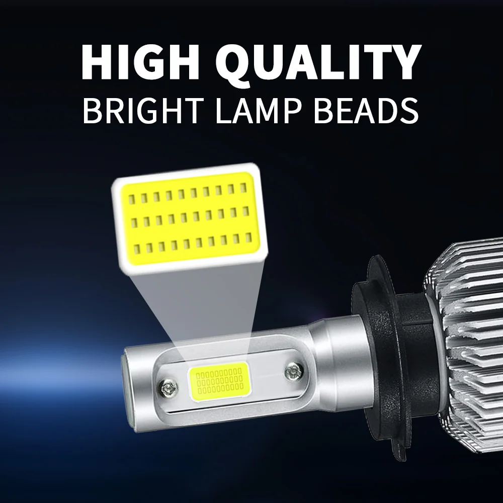 LED Car Headlights Infitary H7 H4 H11 H1 9005 9006 H3 880 H13 9004 9007 72W 12V 6500K Bulb