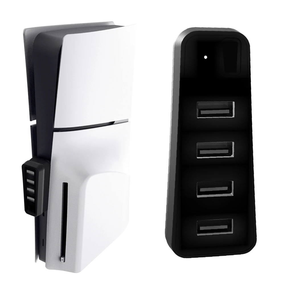 USB 허브 USB 2.0 허브 충전기 익스텐더 고속 충전기 포트, USB 확장 허브 스플리터 충전기, PS5 슬림 콘솔용