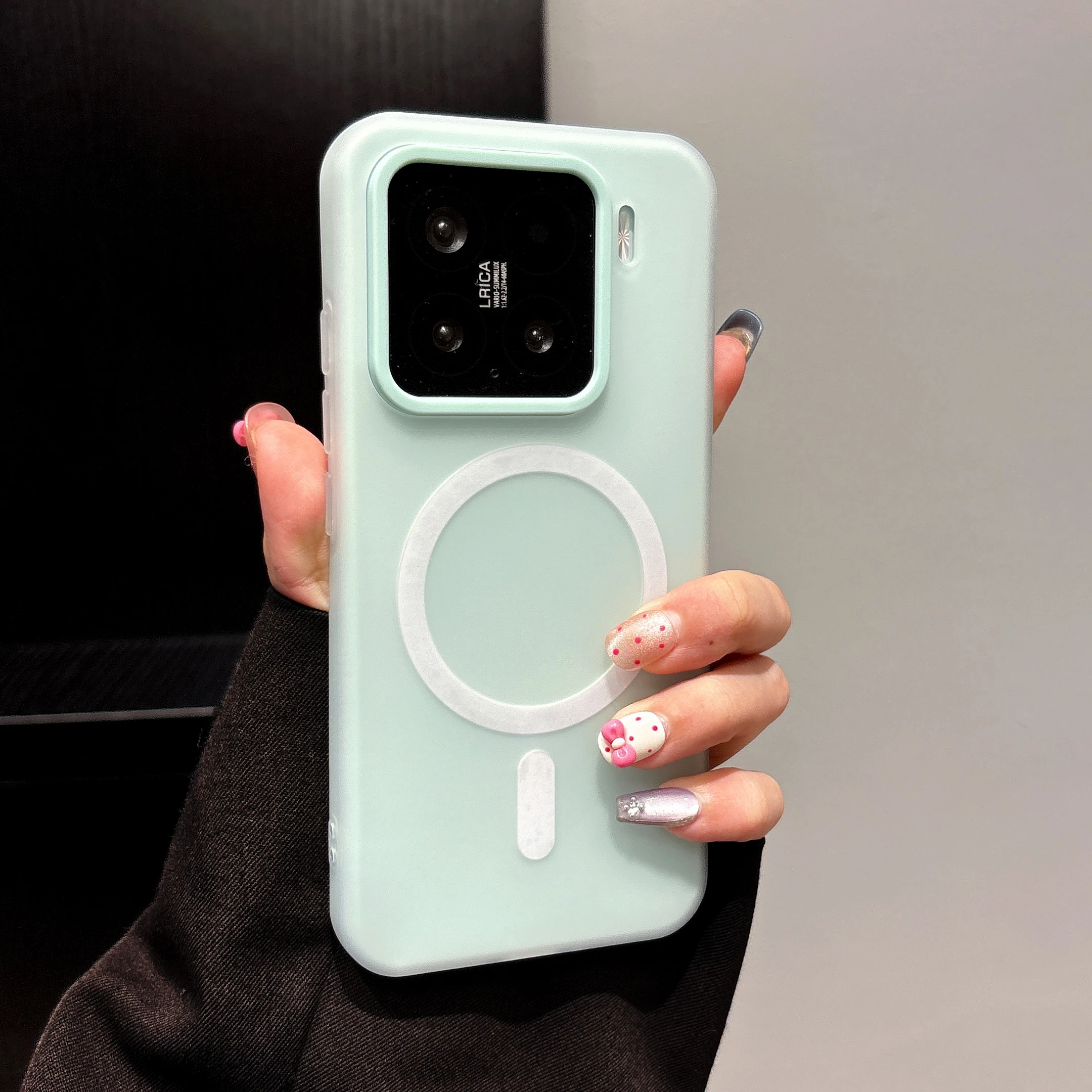 Magnetic Skin-Feel Wireless Charging Armor Case - Colorful Finish