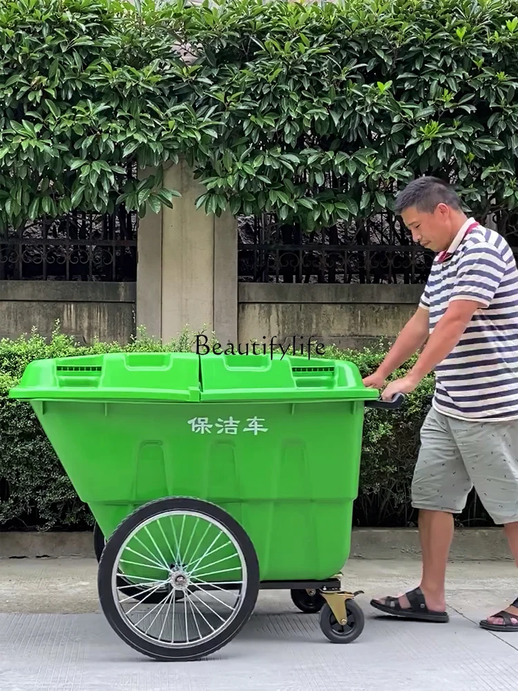 

Sanitation Cleaning Truck Mobile Trash Can Trolley
