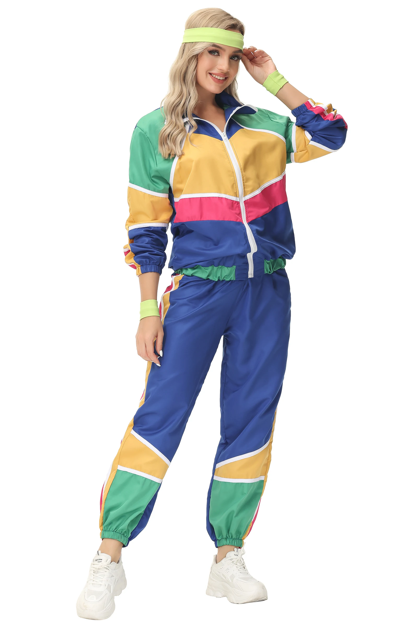 Couples Hippie Costumes Male Women Carnival Halloween Vintage Party 70s 80s Rock Disco Clothing Suit Cosplay Outfits