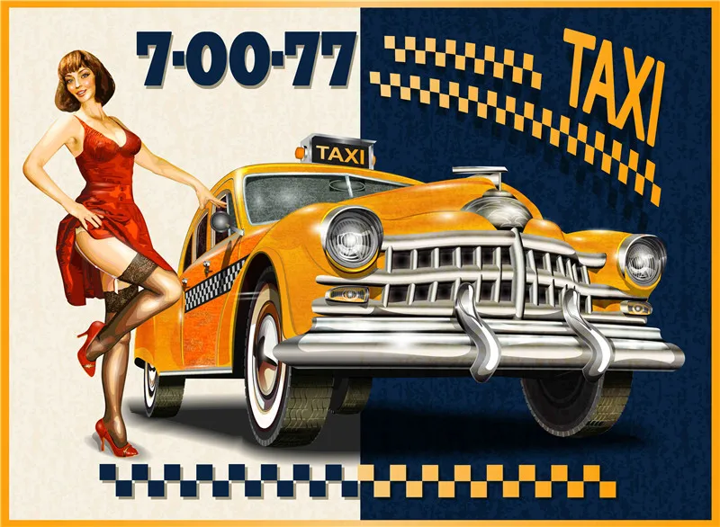 

Tin Sign Bus Metal Signs Supercar Antique Car Restaurant Taxi Decorative Boards Retro Plates Decoration for Home Garage