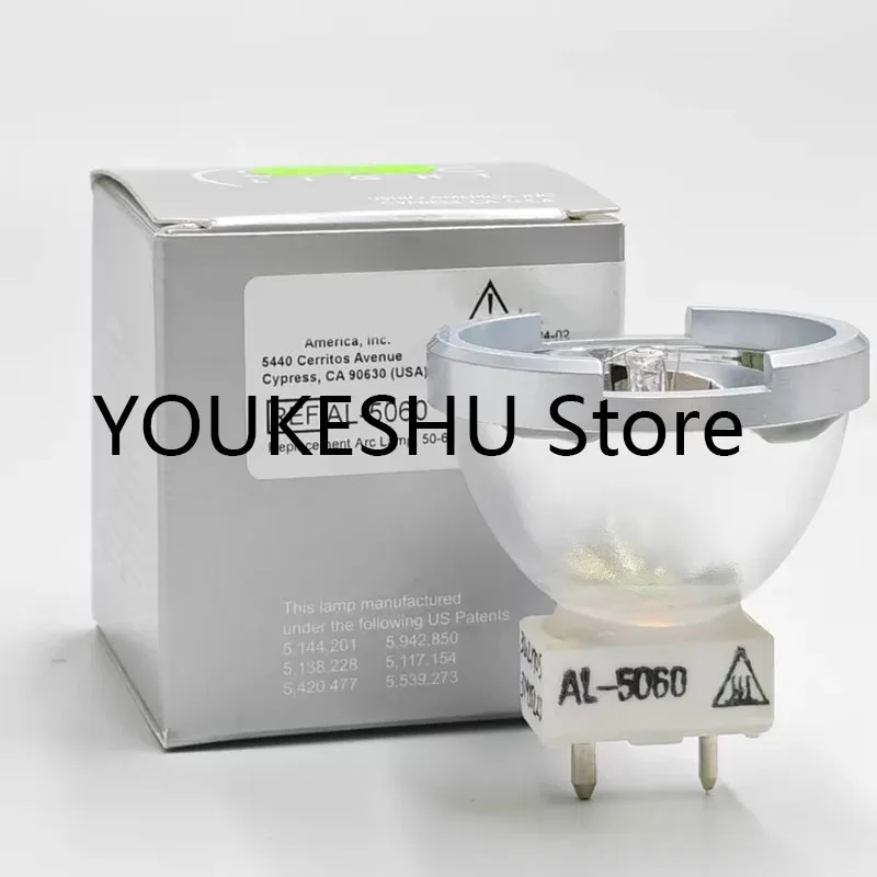 새로운 오리지널 AL-5060 50-60W 교체용 아크 램프는 내시경 및 산업용 광학 장비의 냉광원에 적합합니다.