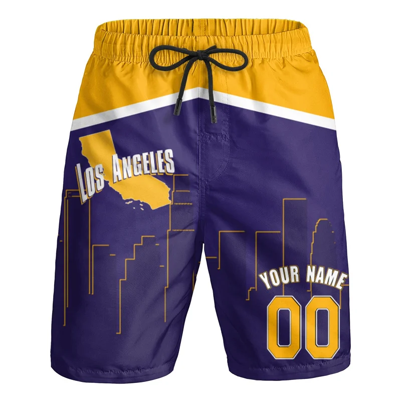 Miami City Graphic Basketball Fans Shorts Gifts Pants 3D Hip Hop y2k Board Shorts Summer Hawaii Swimsuit Cool Surf Swim Trunks 3