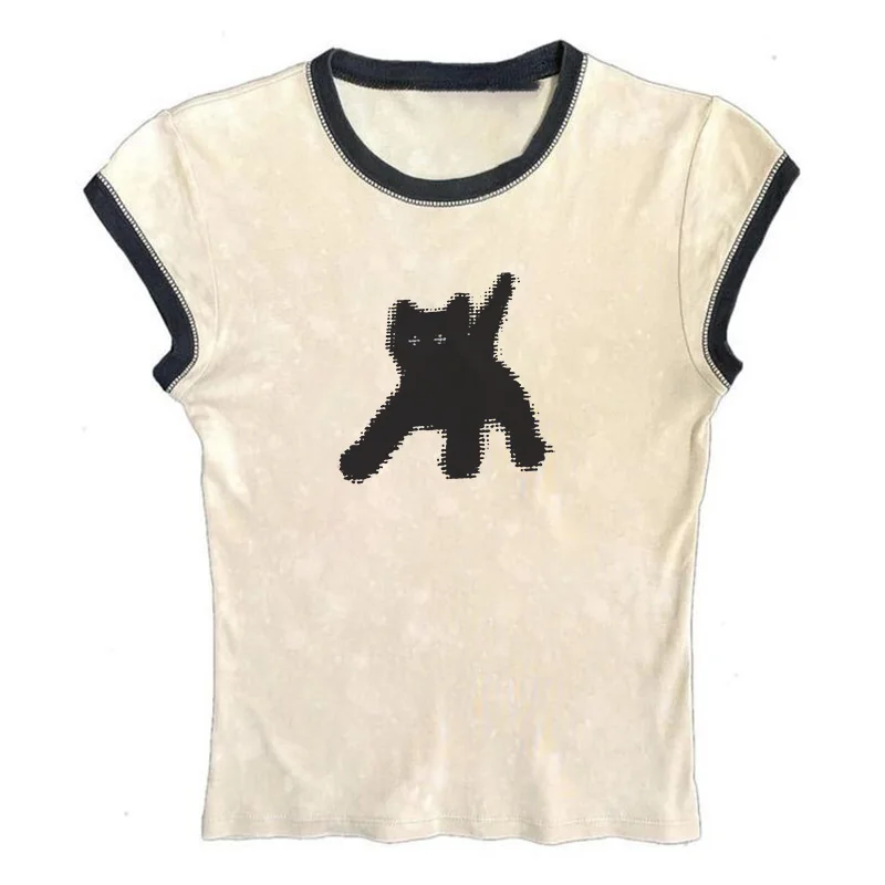 Gothic T-shirt dames skelet print grunge esthetische Goth T-shirt donkere edgy mode streetwear grafisch T-shirt unisex paar tops – koop de beste producten in de online winkel