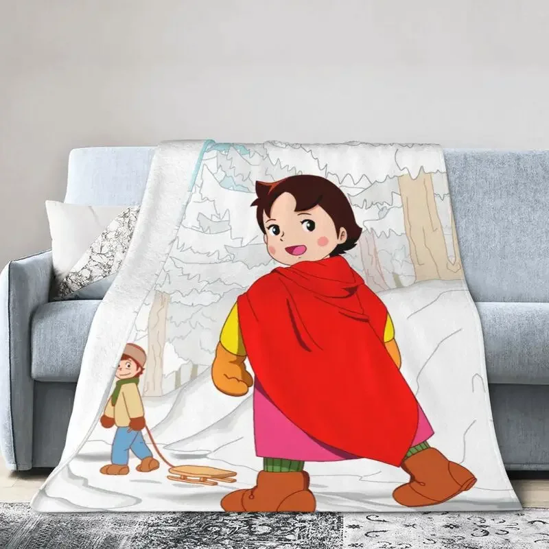 

Флисовое одеяло Heidi And Peter для дивана, теплый фланелевый плед в стиле Альп-горы, для спальни, офиса, дивана, стеганое одеяло