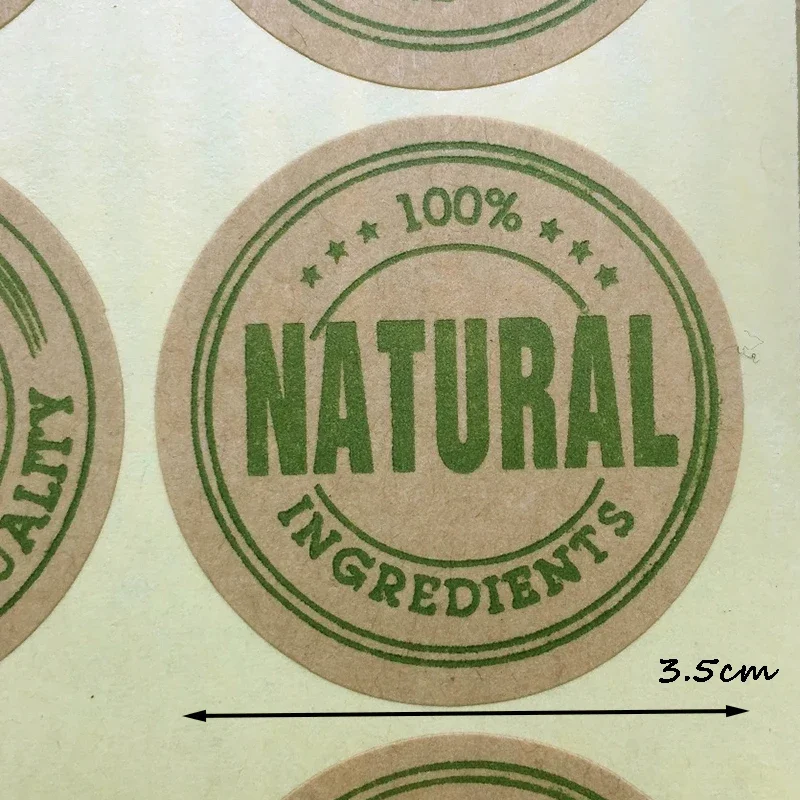 150Pcs Kraft Paper Sticker Natural Organic Product Seal Sticker Round Vintage Handmade Gift Packaging Label Baking Decoration