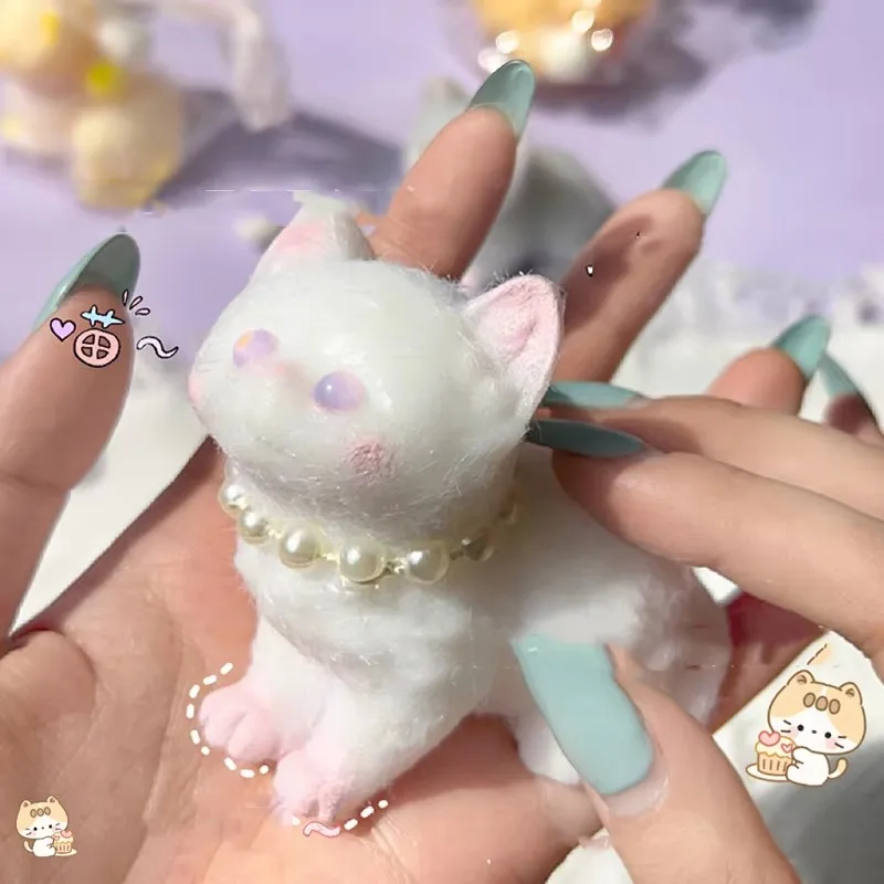 Cartoon Kawaii Soft Animal Plush Bunny Cat Slow Rebound Fingertip Fidgety Toy Girl Squishy Birthday Gift Persian Cat Kids Pet 5