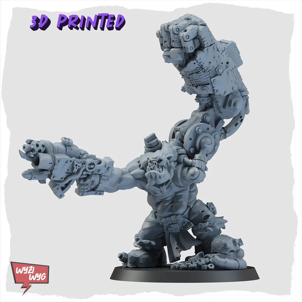 

Bruzgob da Gren Skin Space Warrior Wargame General Miniatures Ork Figure, Boss Figurine, Terrain RPJ TRPJ Pathfinder Infinity