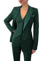 Fashion  Plus Size Women Blazer 3 Pcs Elegant Long Sleeve Suit Jackets Vest and Straight Pants Suit Female  Business Outfits New - Image 3