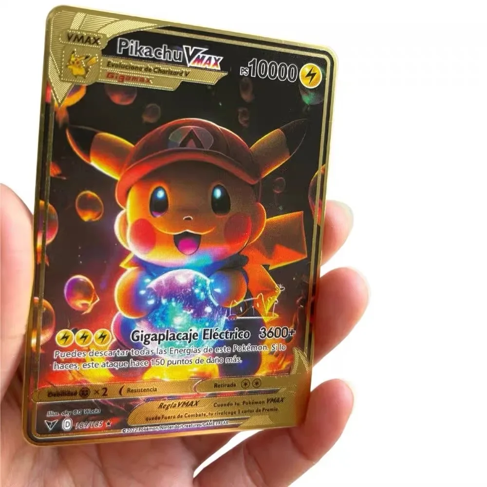 Pokemon Cards Metal English Iron Cards Mewtwo Pikachu Gx Charizard Vmax Cartas Pok&eacute;mon Vmax EX