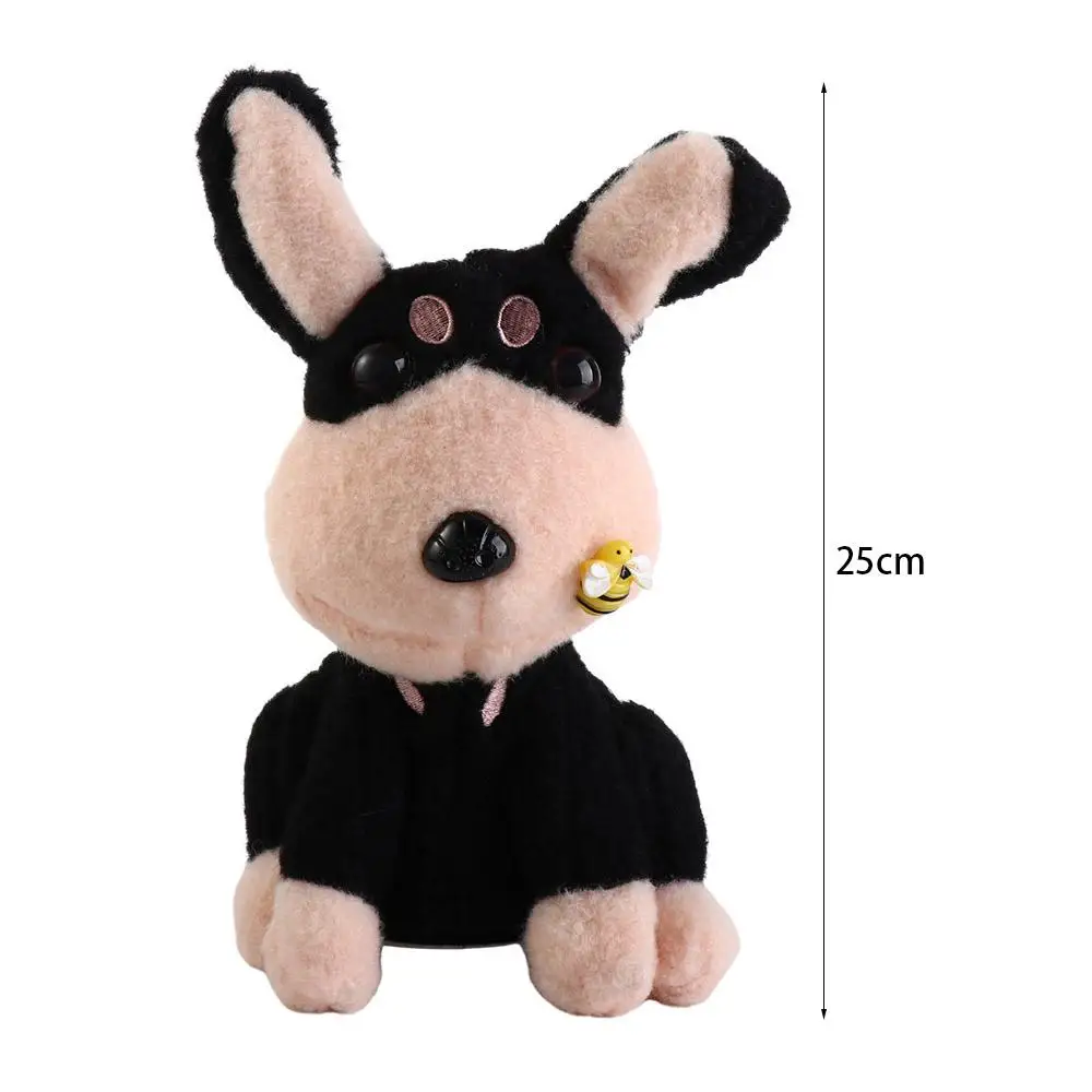 Black Dog Electric Bee Dog Plush Toy Recording Learn To Talk Electric Bee Puppy Doll Singing Can Bark 4