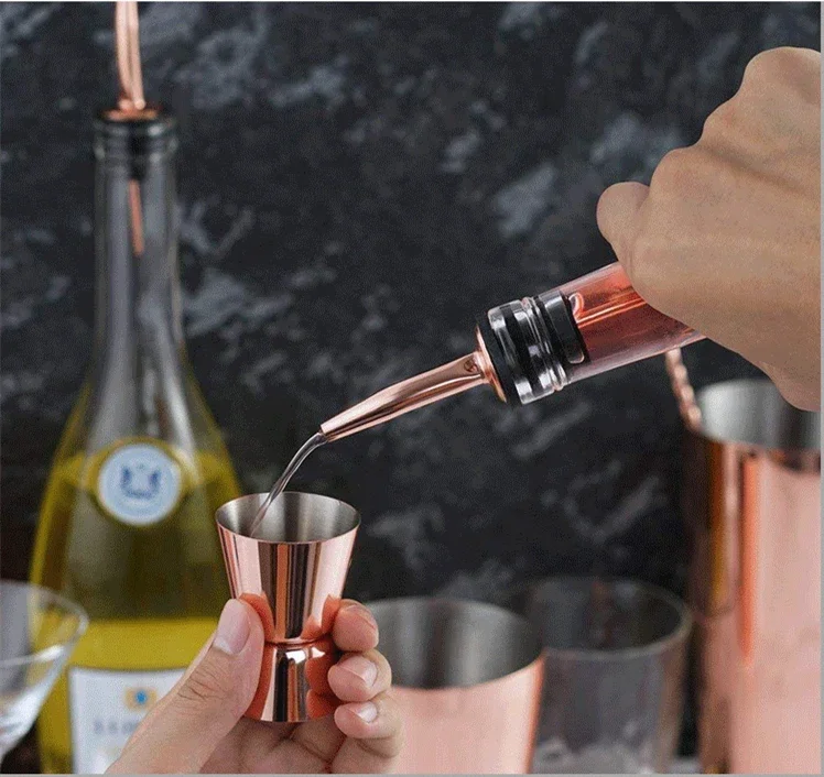 Stainless Steel Cocktail Shaker Measure Cup Double Head Ounce Cup 15/30ml Bartender Measuring Jigger Bar Accessories Home
