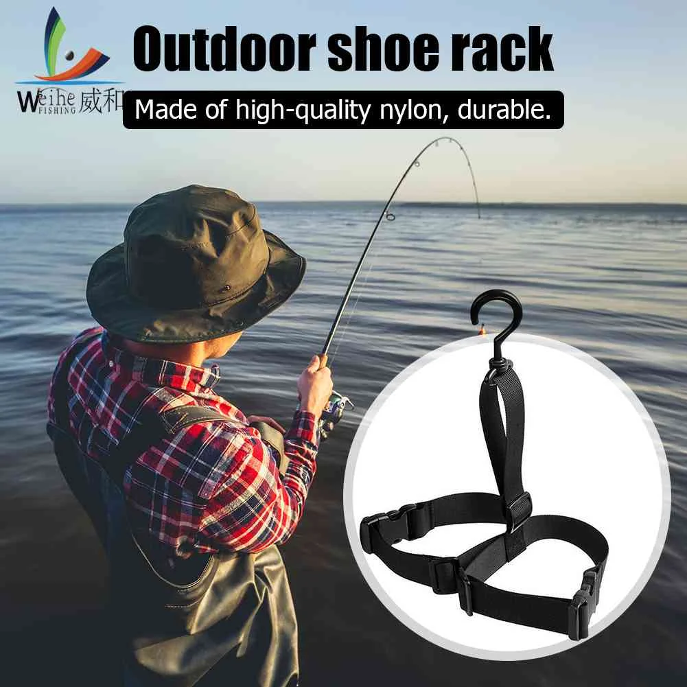 Adjustable Fishing Wader Boots Drying Hanging Strap Shoes Hanger Drying  Storage Tool Fishing Accessories