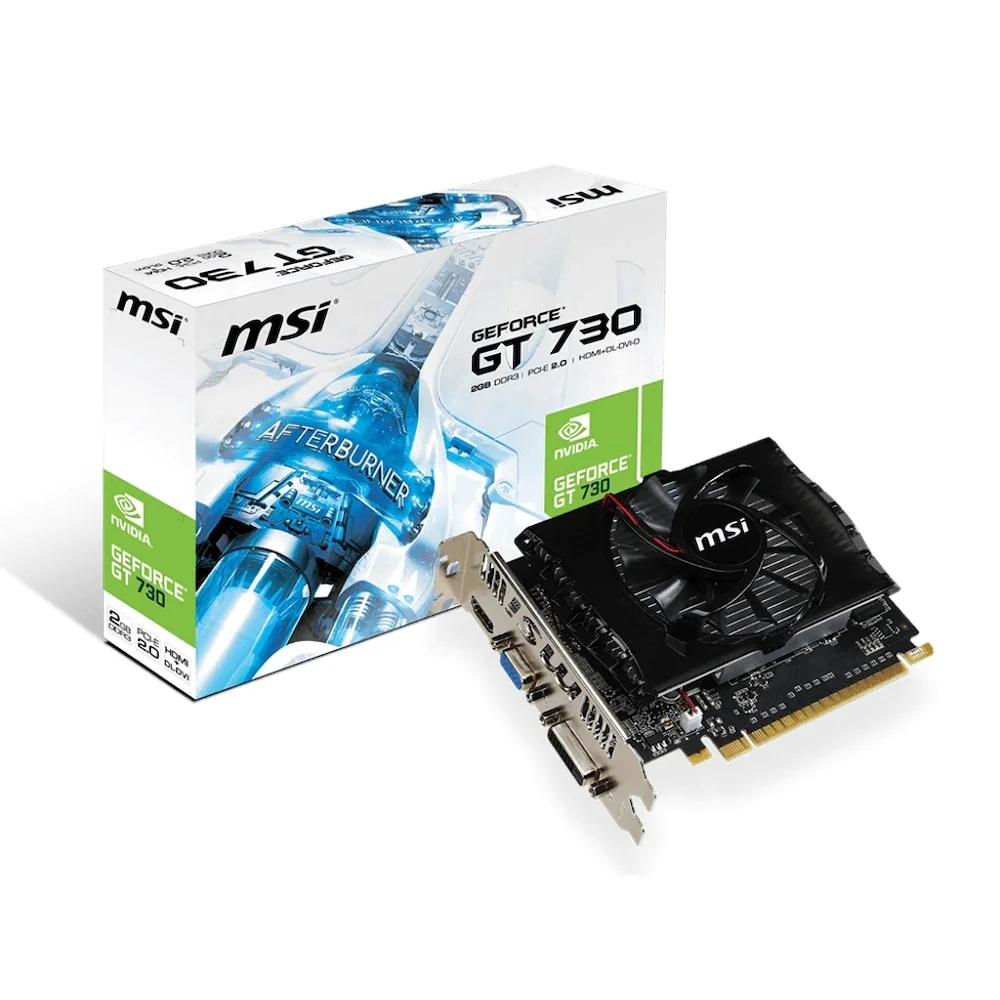 Видеокарта MSI NVIDIA GeForce GT 730 для настольного ПК игровая карта высокой четкости 2 Гб