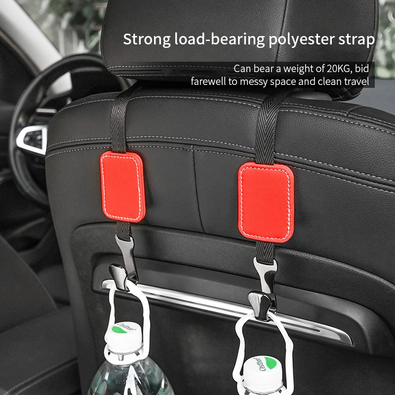 2PCS Car Seat Back Hooks Multifunction Auto Rear Seat Headrest Hanging  Holder Car Interior Decorative Supplies for Bag Grocery
