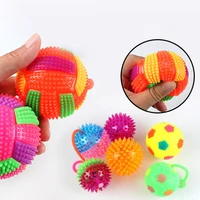 Light up Dog Ball Glow in The Dark Dog Squeaky Toy Non-Toxic Puppy Chew Toys Bounce Activated Squeaky Durable Dogs Cats Balls 1