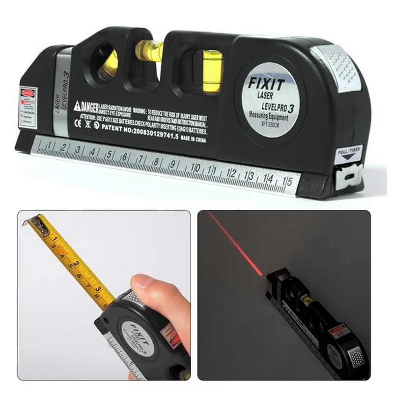 Home Multifunction High Precise Laser Leveling Instrument Steel Ruler