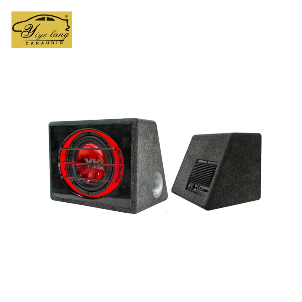 12V Car Audio Subwoofer Stereo Black/Green Car High Power Speaker Audio Active Subwoofer Noise Reduction Modification