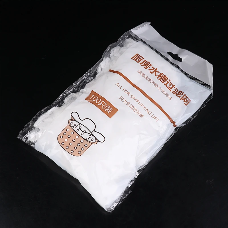 100 Pezzi/Confezione Filtro Monouso per Lavello, Rete per Scarico Cucina, Sacchetto Filtro Rifiuti, Filtro per Lavello, Rete Anti-intasamento per Scarico Bagno - Image 2