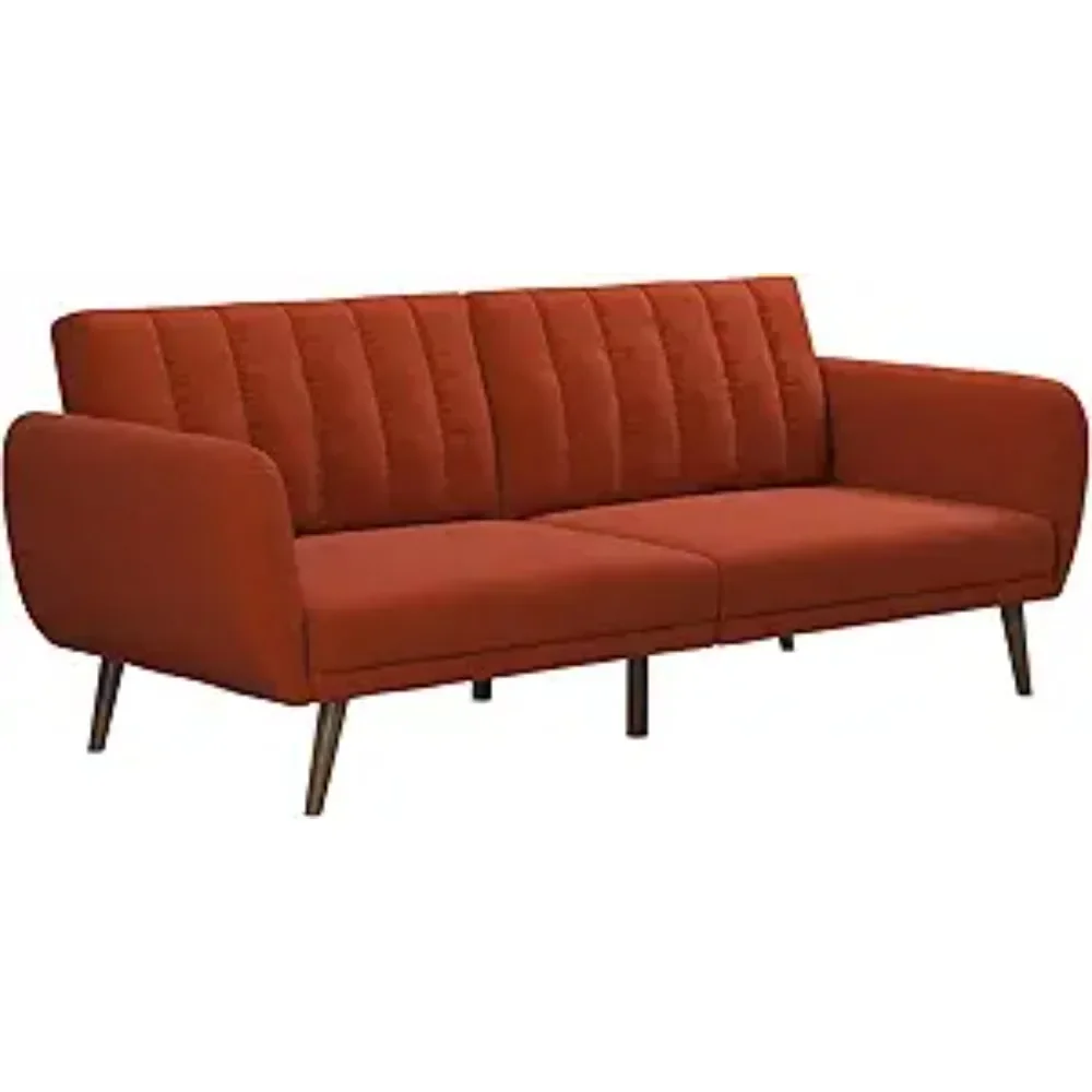 

Futon Sofa Bed and Couch Sleeper, Small Space Profile,Strong Foundation,Multifunctional Futon Bed,Light Teal