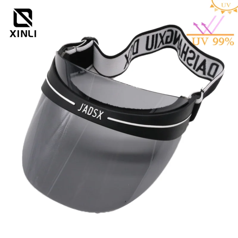 Shorty Lux Outdoor Travel Sport Woman Men Golf Cap Transparent PVC Sun Hats Maximum UV protection Beach Outdoor Grey Color