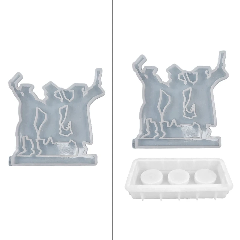

N7MD Graduation Season Holder Mold Resins Epoxys Castings Mold for Candlesticks