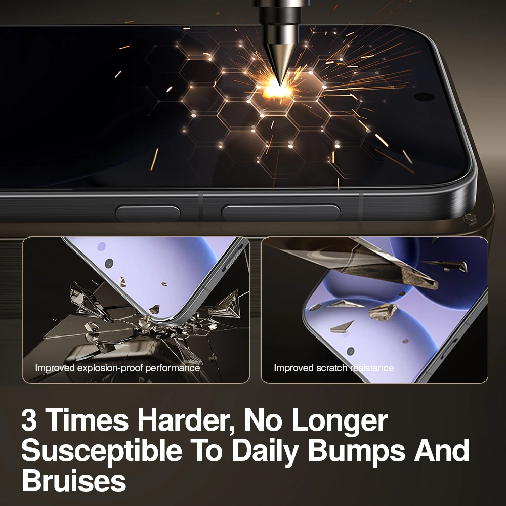 SmartDevil Dust-Free Tempered Glass Screen Protector - Anti-Fingerprint, Crystal Clear Display Enhancement