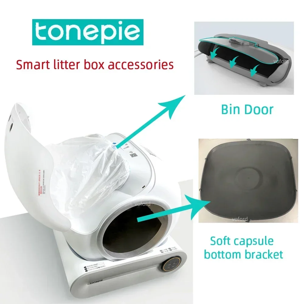 Cat Litter Box TONEPIE Automatische Kattenbak Accessoires Ventilatiegat Bodemkapje Rubberen Stop Kattenbakdeur Vervanging voor Kattenbak