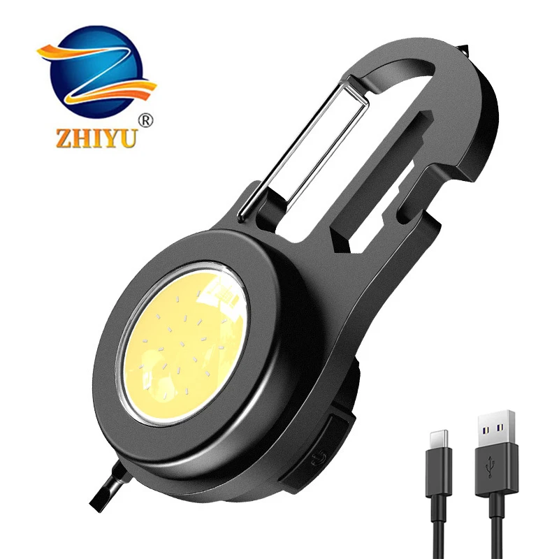 ZHIYU USB Rechargeable Led Flashlight Torch Magnetic Super Bright Work Torch 2000LM with COB Light 4 Modes Torches camping light unique flashlights