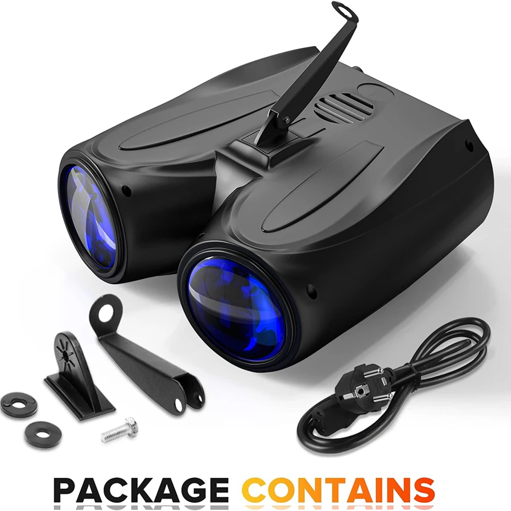 128 LED Gobo Lights Sound Control RGB Birthday Party Wedding Holiday Lights Stage Bar DJ Disco Lights Audience Ambient Lights