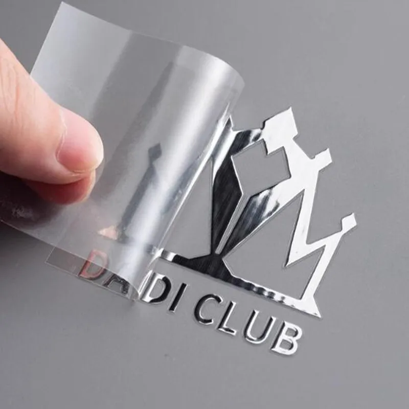 Transfer 3D Stickers Metal Gold Labels UV Color Decal Personalized Brand Name Waterproof Invitation Card New