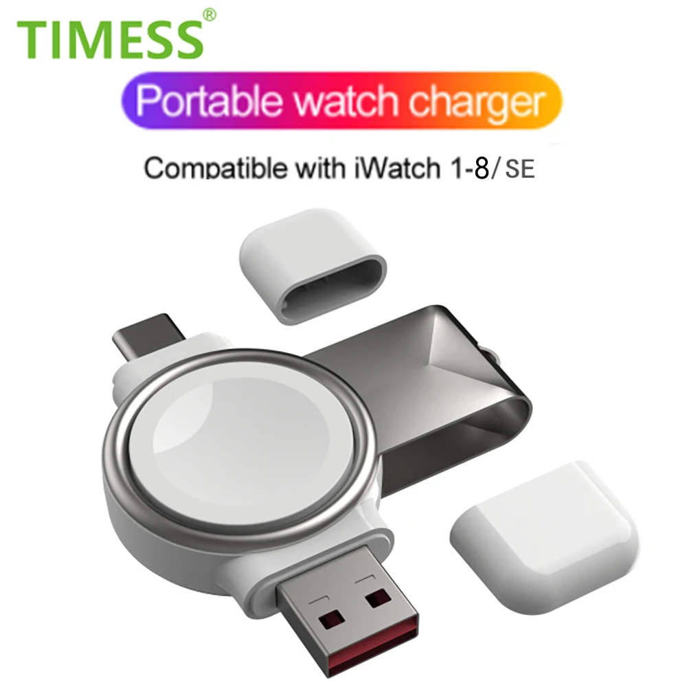 Compre Cargador Magnético Usb-a Para Apple Iwatch 7 6 5 4 Mini