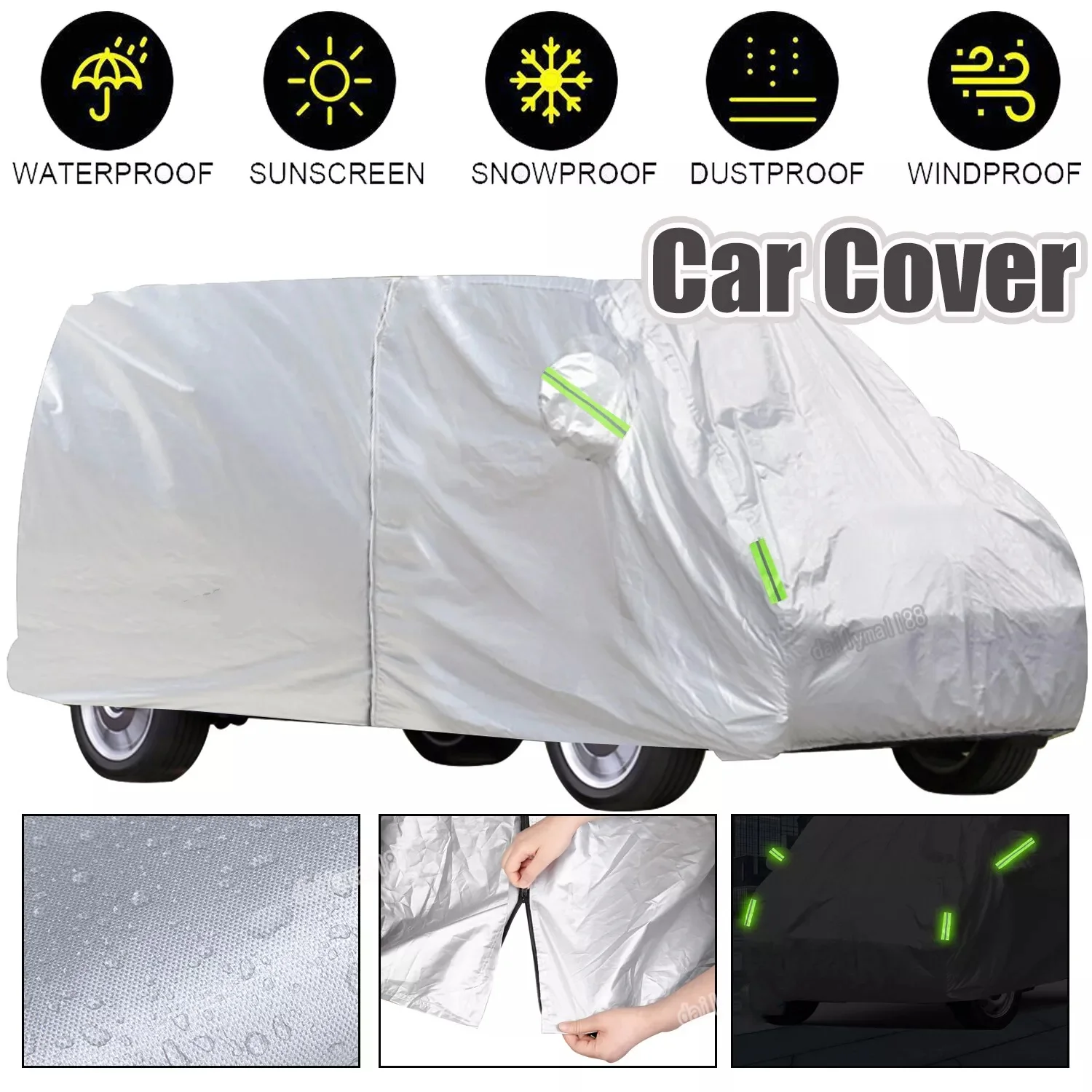 CarsCover Ultrashield Copertura Per Trike Heavy Duty Impermeabile - Adatta Per Harley, Goldwing, Lehman E Tricicli Fino A 345 Cm - Protezione 5 Strati
