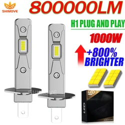 Ultra Bright CANBUS LED Car Headlight Bulbs - 800000LM Wireless, 12V, 6000K White, Fog Lights, Easy Plug & Play Installation (2pcs)