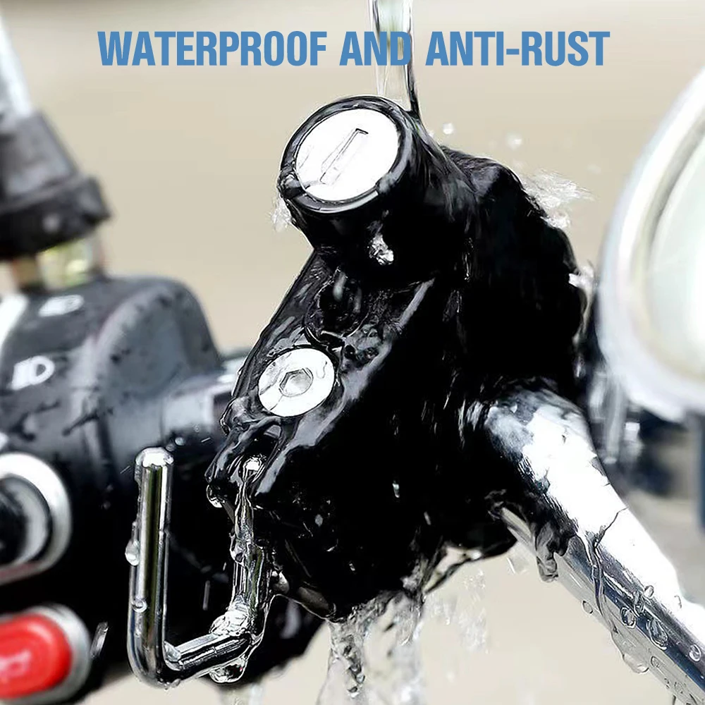 Motorcycle Helmet Lock Anti-Theft Bicycle Helmet Security Locks with 2 Keys and Installation Tool Motorcycle Accessories