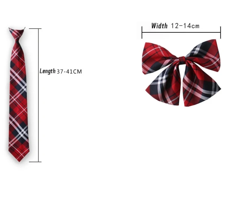 JK Fashion Girls Adjustable Plaid Necktie and Bow Ties Japan Korea School Uniform Anime