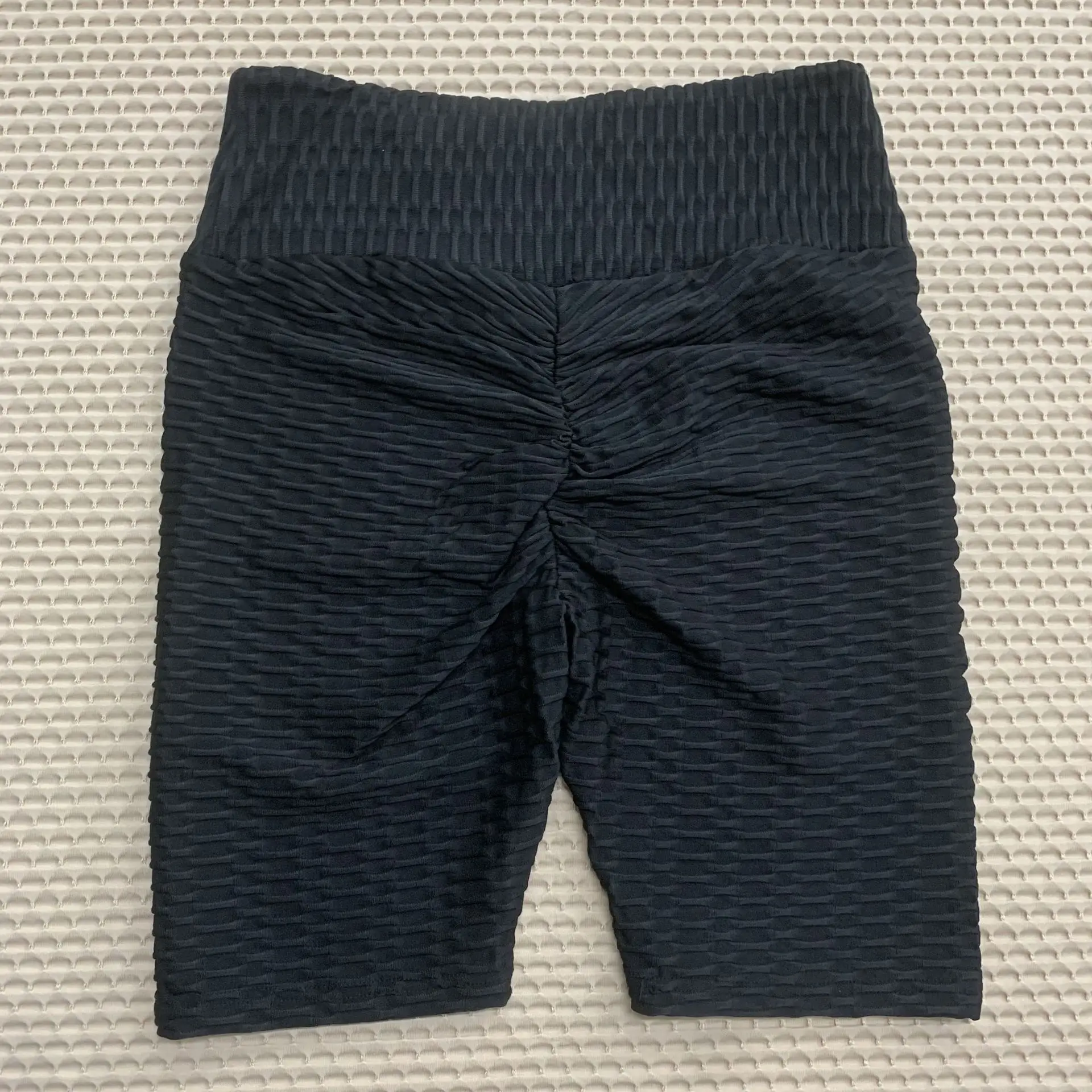 Peach Hip Raise yoga shorts women's stretch jacquard tight sports pants high waist hip fitness shorts