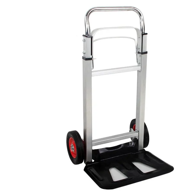 Összecsukható Kézi Teherautó -Poggyászkocsik Teleszkópos Fogantyúval Hordozható Könnyű Alumínium Aloy Kerti Kocsi - Image 3