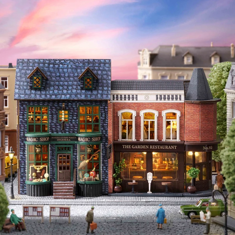 DIY Wooden Miniature Model Kit Sweet Dream House Casa Doll Houses With Furniture 3D Puzzle Dollhouse Home Decor Friends Gifts 5