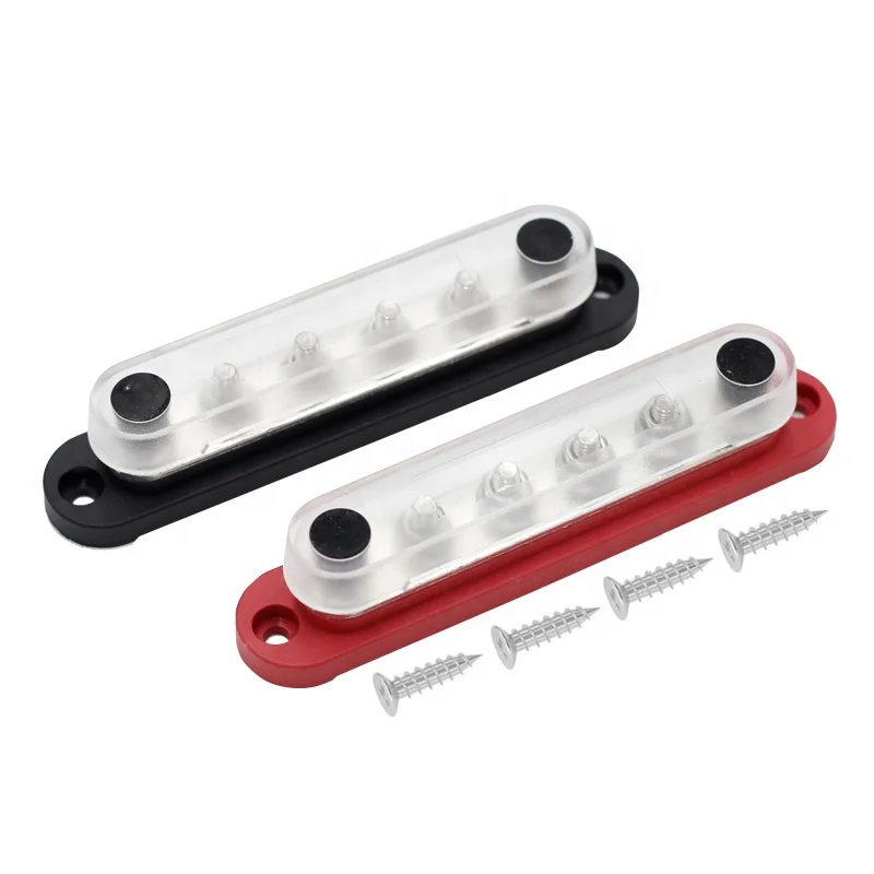 

Heavy Duty 100A 200A 300A 304 Stainless Steel Bus Bar Terminal Distribution Block With Cover
