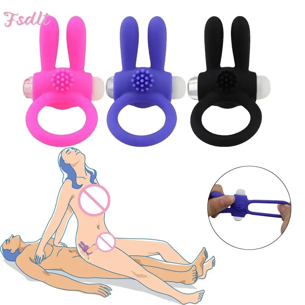 

Vibrator Cock ring Rabbit Vibrating Penis Ring for Man Delay Ejaculation Clit Stimulation Intimate Sex Toys for Couple Rings 18+