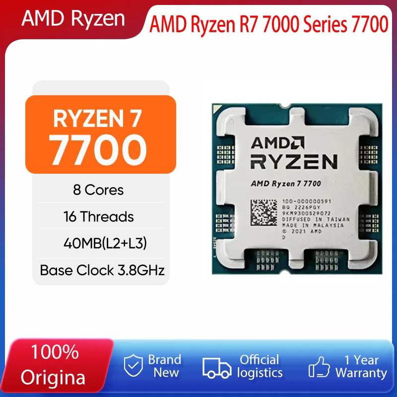 Amd Ryzen 7700 Processor Core 16 Thread Maximum