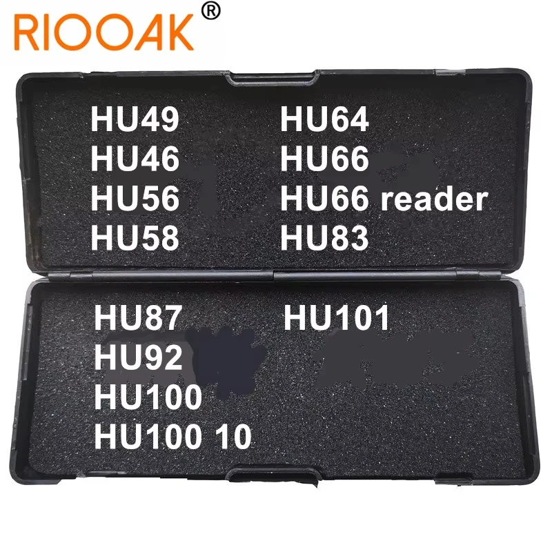 Hot Lishi 2 in 1 Tool HU49 HU46 HU56 HU58 HU64 HU66 HU83 HU87 HU92 HU100 10 cut HU101 Locksmith Tools