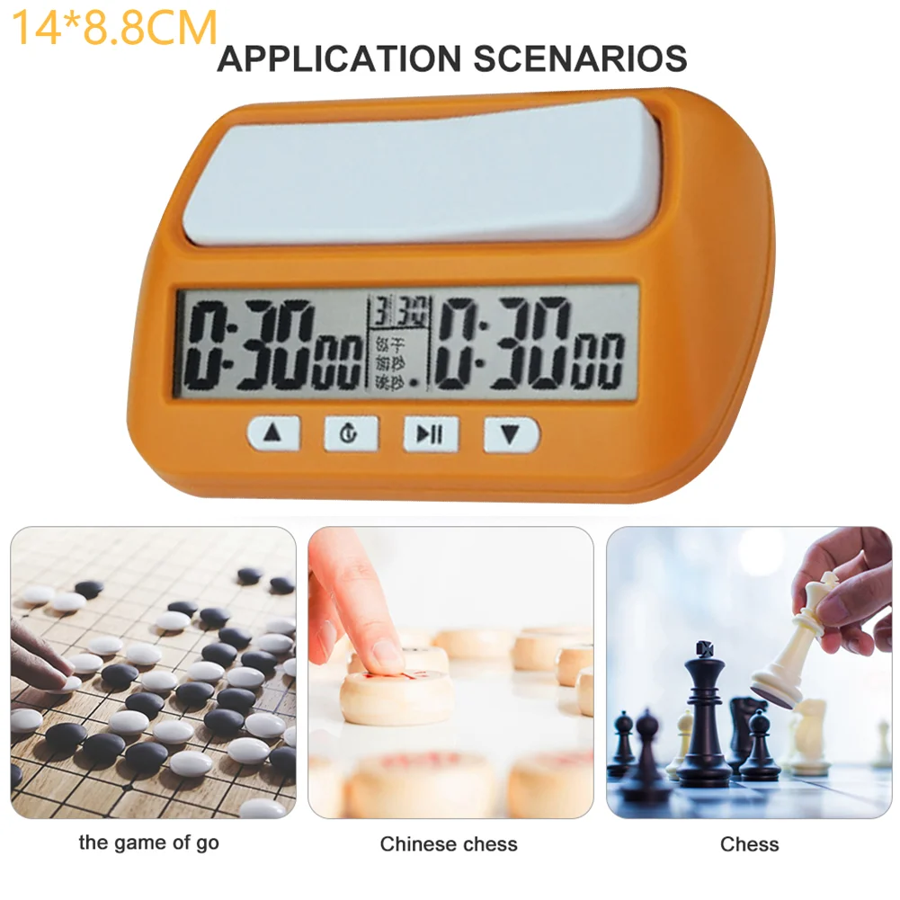 Tomshin Relógio de xadrez chinês com cronômetro digital para jogos de xadrez  e jogos de tabuleiro