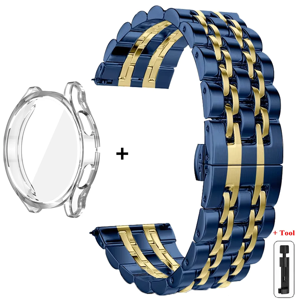 Stainless Steel Watch Strap with Soft TPU Protector Case