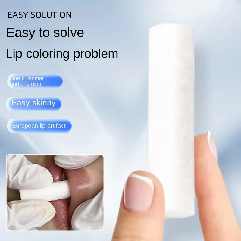Disposable Lip Tattoo Skin Stretching Cotton Stick Semi-Permanent Makeup Lip Tattoo Coloring Accessories Blush Recovery Tools 2